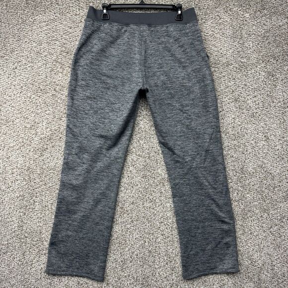 Under Armour Icon Fleece Wide Leg Sweatpants Women Medium Heather Gray Cold Gear - Picture 9 of 14